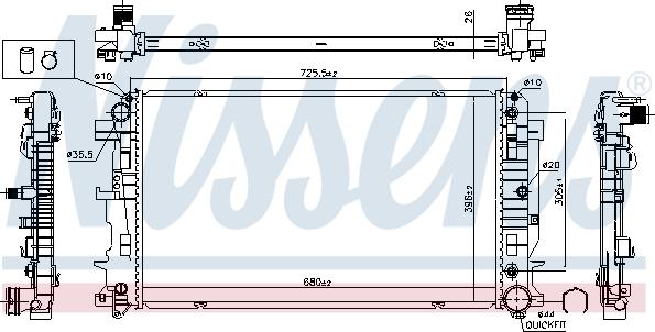 NISSENS 627062 - 627062 RADIATORS MERCEDES