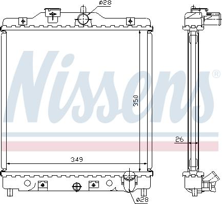 NISSENS 63310A - 63310A RADIATORS HONDA