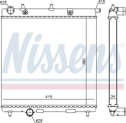NISSENS 63505 - 63505 RADIATORS PEUGEOT