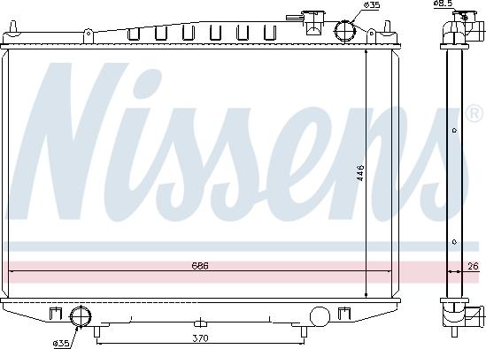 NISSENS 67356 - 67356 RADIATORS NISSAN