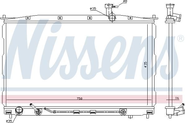 NISSENS 67505 - 67505 RADIATORS HYUNDAI