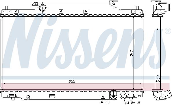 NISSENS 68114 - 68114 RADIATORS HONDA