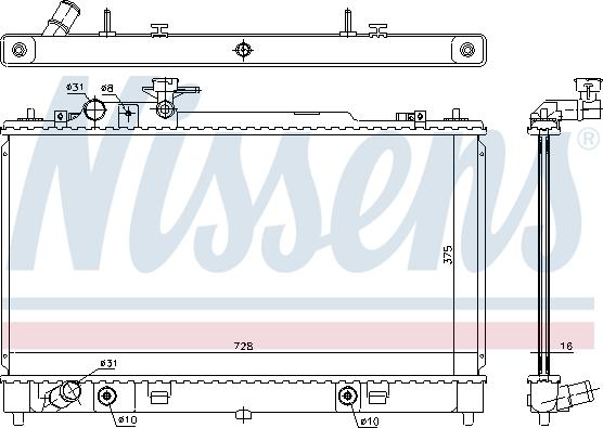 NISSENS 68550 - 68550 RADIATORS MAZDA