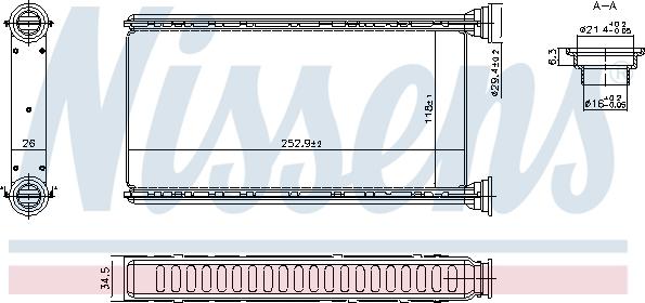 NISSENS 707288 - 707288 SALONA RADIATORS
