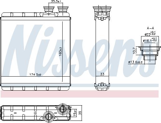 NISSENS 707302 - Siltummainis, Salona apsilde