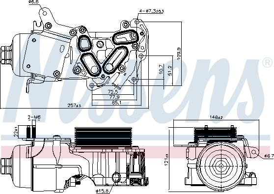 NISSENS 91124 - Eļļas radiators, Motoreļļa