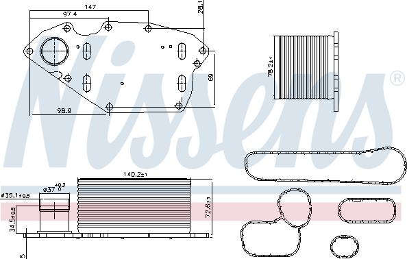 NISSENS 91303 - 91303 EĻĻAS RADIATORS