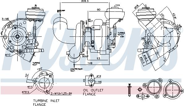 NISSENS 93108 - TURBOKOMPRESORS NS93108