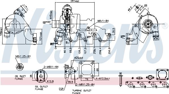 NISSENS 93227 - Turbīna, Turbopūte