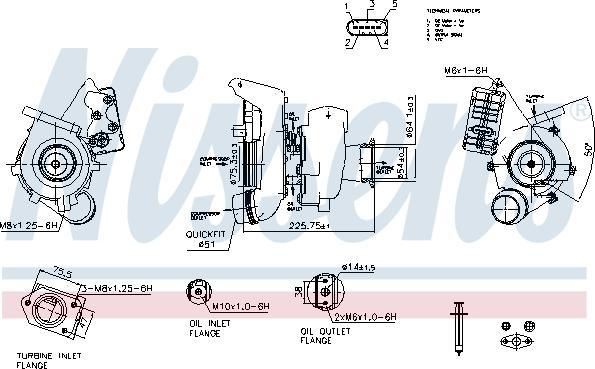 NISSENS 93328 - Turbīna, Turbopūte