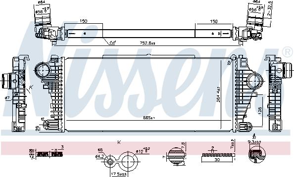 NISSENS 961534 - 961534 INTERCOOLER OPEL
