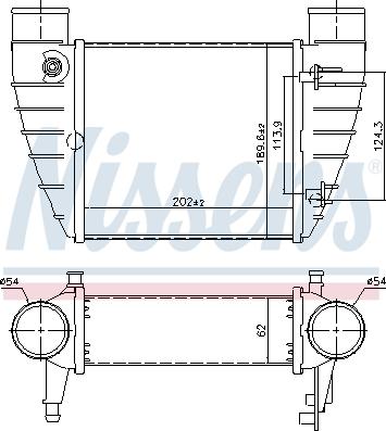 NISSENS 96426 - 96426 INTERCOOLER AUDI