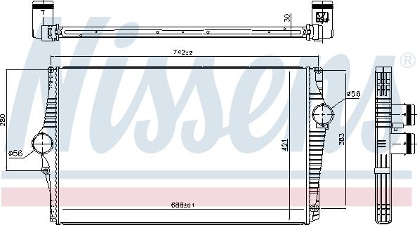 NISSENS 96601 - 96601 INTERCOOLER VOA4151
