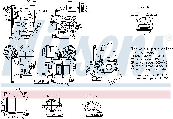 NISSENS 98383 - 98383 EGR VĀRSTS