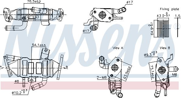 NISSENS 989488 - 989488 EGR REDIATORS