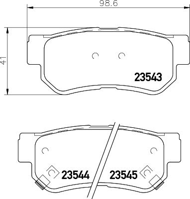 Textar 2354301 - Bremžu uzliku kompl