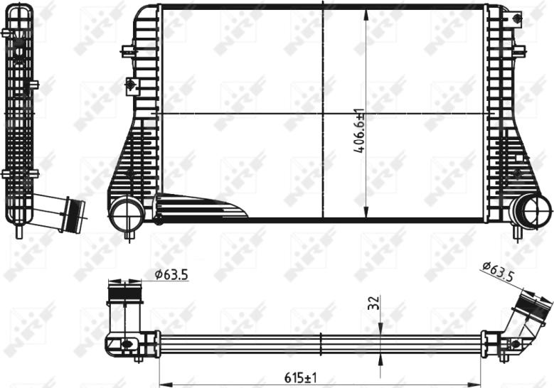NRF 30316 - 30316 INTERCOOLER Golf