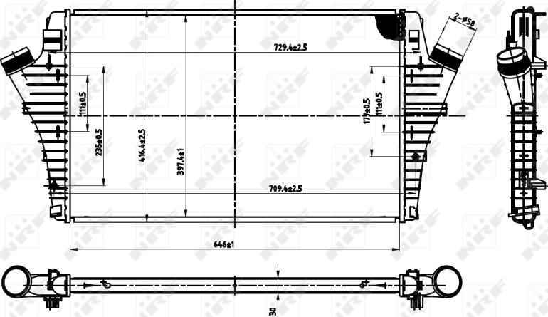 NRF 30475 - 30475 INTERCOOLER OPEL
