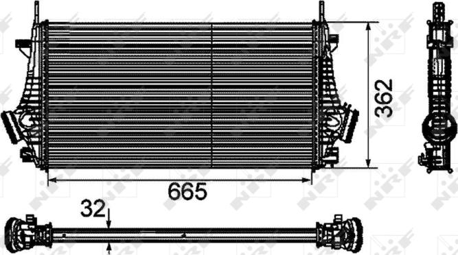 NRF 30796 - 30796 INTERCOOLER OPEL