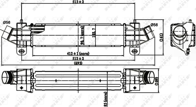 NRF 30840 - 30840 INTERCOOLER FORD