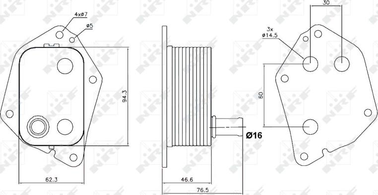 NRF 31159 - Eļļas radiators, Motoreļļa