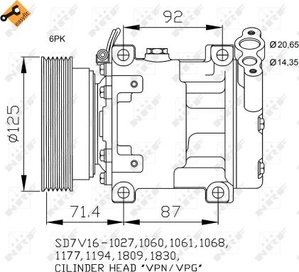 NRF 32742 - KONDICIONIERA KOMPRESORS 32742