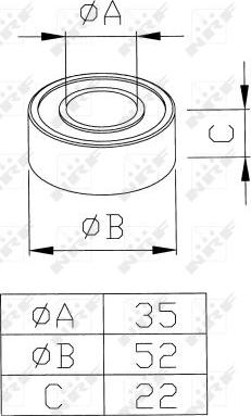 NRF 38343 - 35X52X22 GULTNIS 38343