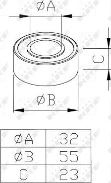 NRF 38409 - 32X55X23 GULTNIS 38409