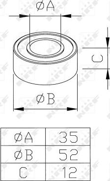 NRF 38462 - 35X52X12 GULTNIS 38462