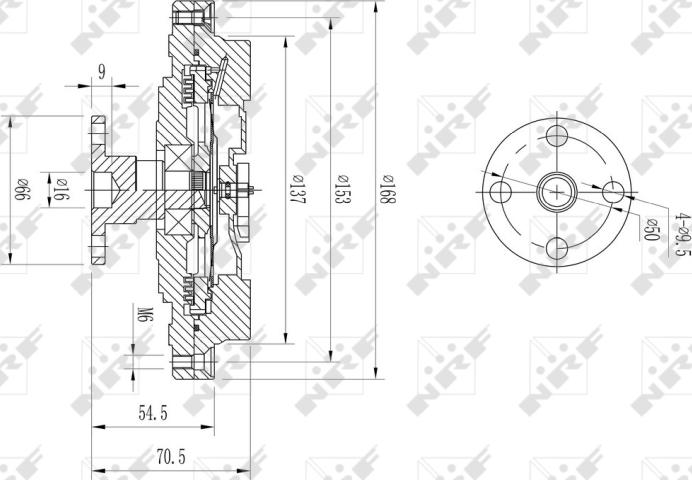 NRF 49630 - Sajūgs, Radiatora ventilators