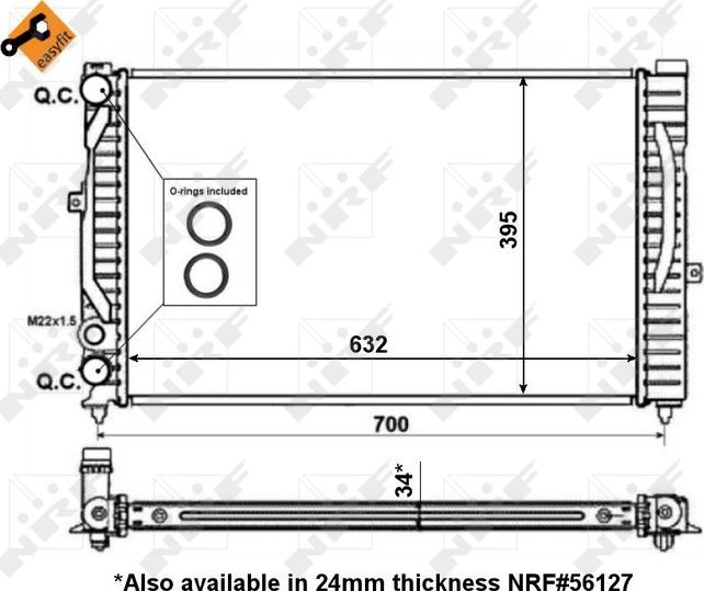 NRF 509504 - Radiators, Motora dzesēšanas