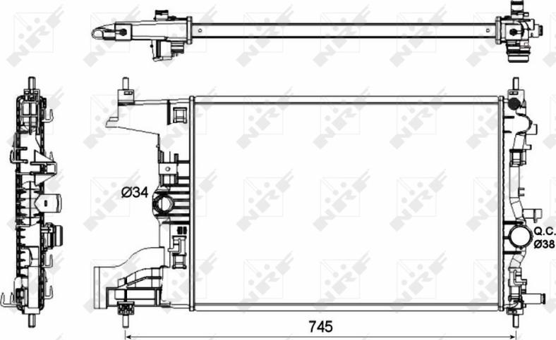 NRF 53148 - 53148 RADIATORS OPEL