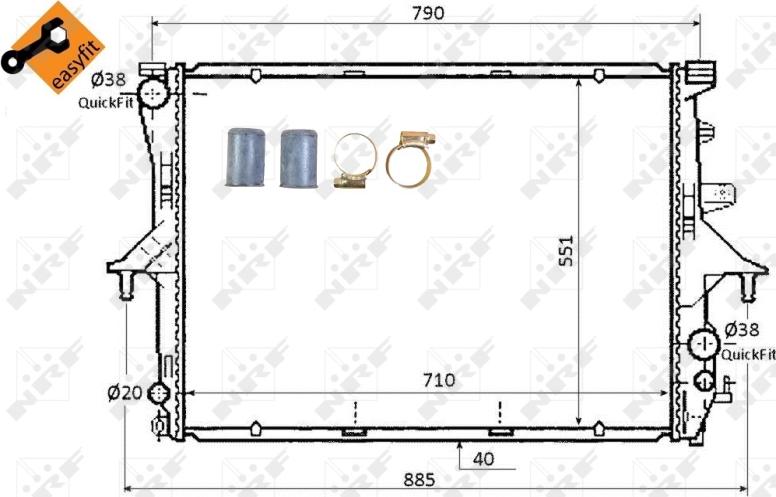 NRF 53864 - 53864 RADIATORS AUDI