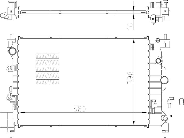 NRF 550003 - 550003 RADIATORS OPEL