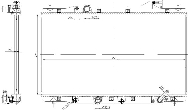 NRF 550040 - 550040 RADIATORS HONDA
