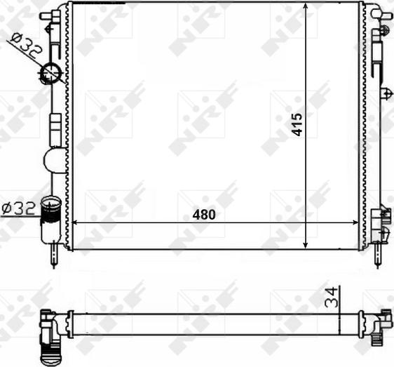 NRF 58217 - 58217 RADIATORS DACIA