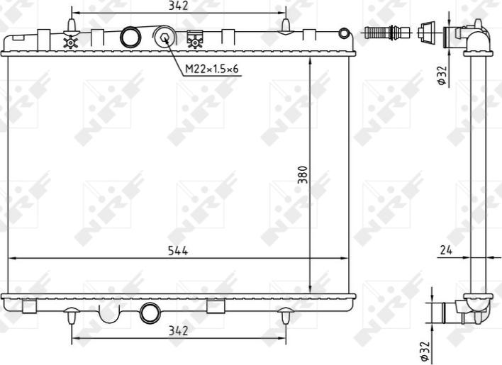 NRF 58226A - 58226A RADIATORS CITROEN
