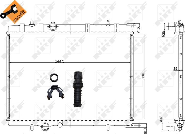 NRF 58308 - Radiators, Motora dzesēšanas