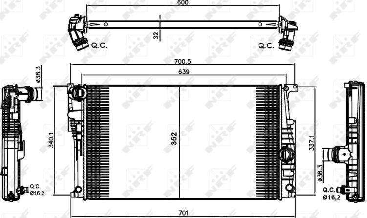 NRF 58413 - 58413 RADIATORS BMW