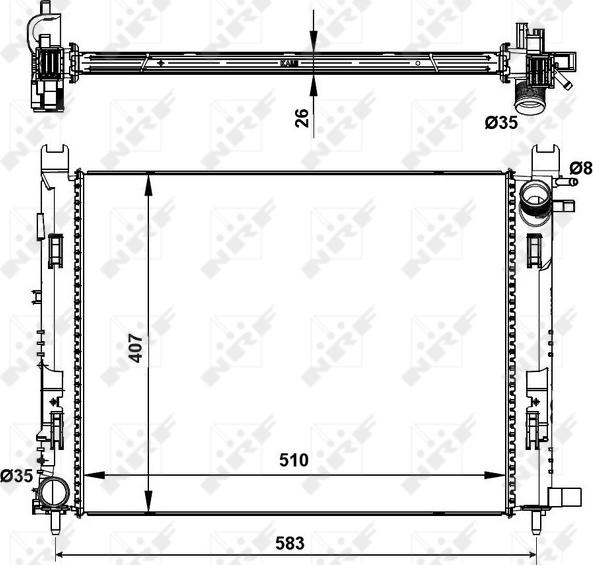 NRF 58443 - 58443 RADIATORS RENAULT