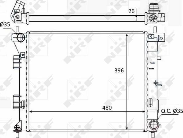 NRF 58522 - 58522 RADIATORS HYUNDAI