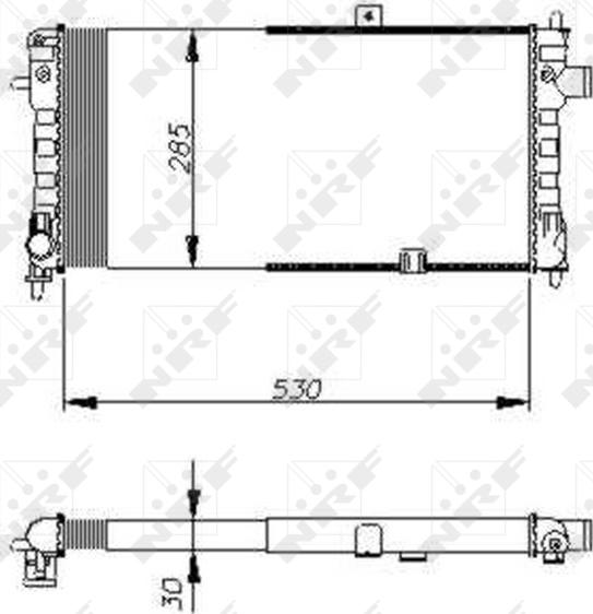 NRF 58675 - Radiators, Motora dzesēšanas