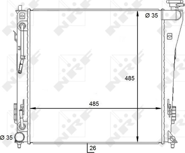 NRF 59087 - 59087 RADIATORS HYUNDAI