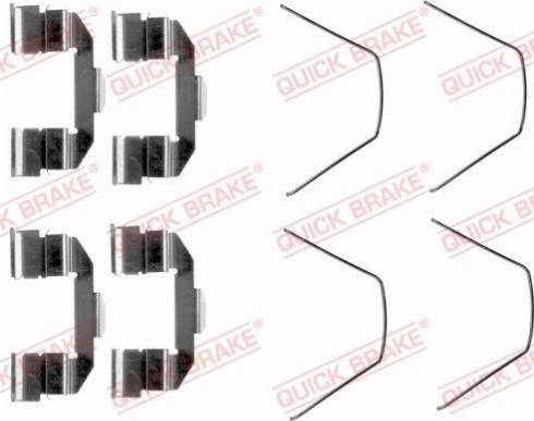 QUICK BRAKE 109-1607 - Piederumu komplekts