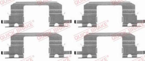 QUICK BRAKE 109-1672 - Piederumu komplekts