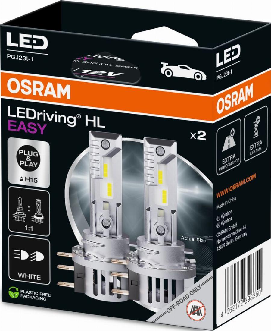 OSRAM 64176DWESY-2HB - H15 LED AUTOLAMPAS