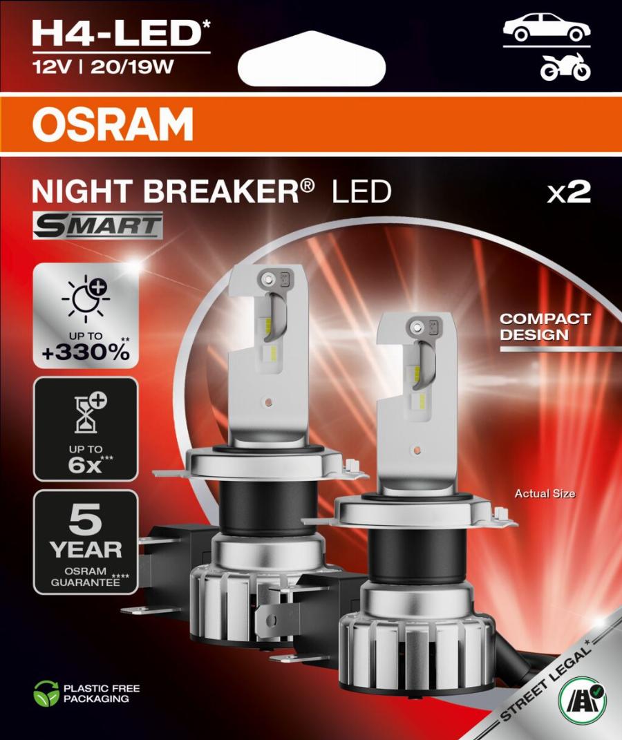 OSRAM 64193DWNBSM-2HB - H4-LED AUTOLAMPAS 19W