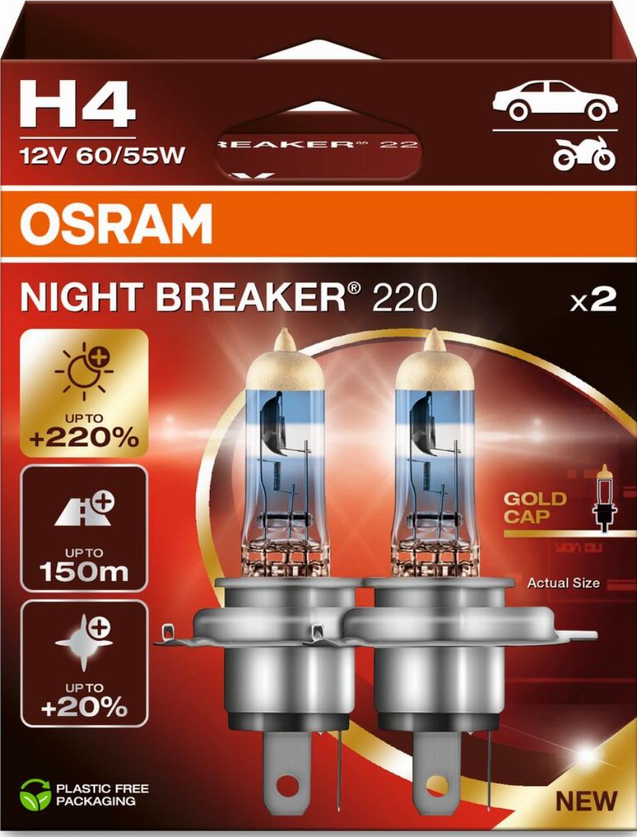 OSRAM 64193NB220-2HB - H4 AUTOLAMPAS 60-55W