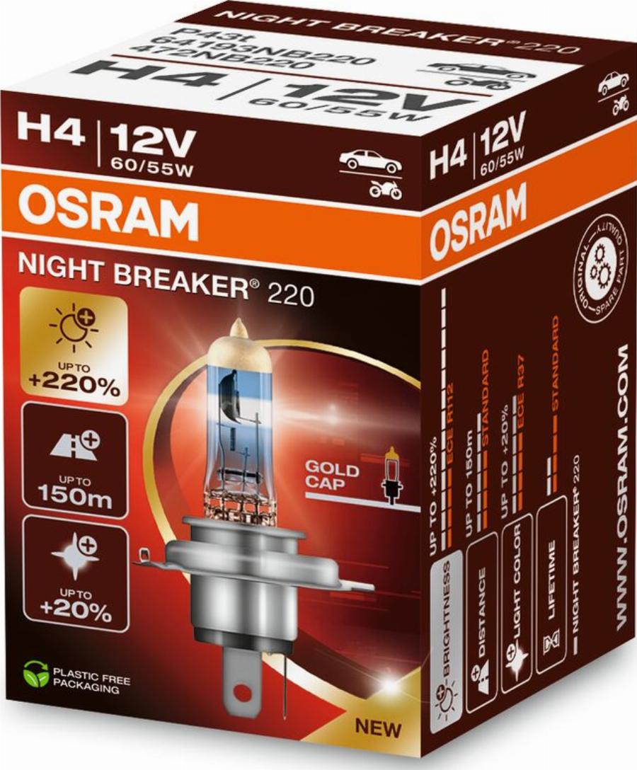 OSRAM 64193NB220 - H4 AUTOLAMPA 60-55W