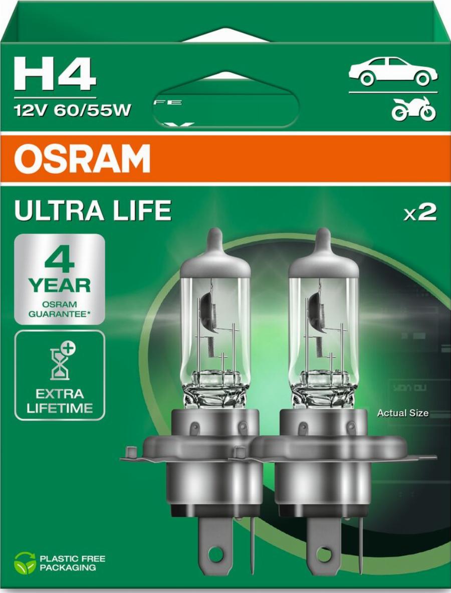 OSRAM 64193ULT-2HB - H4 AUTOLAMPAS 60-55W